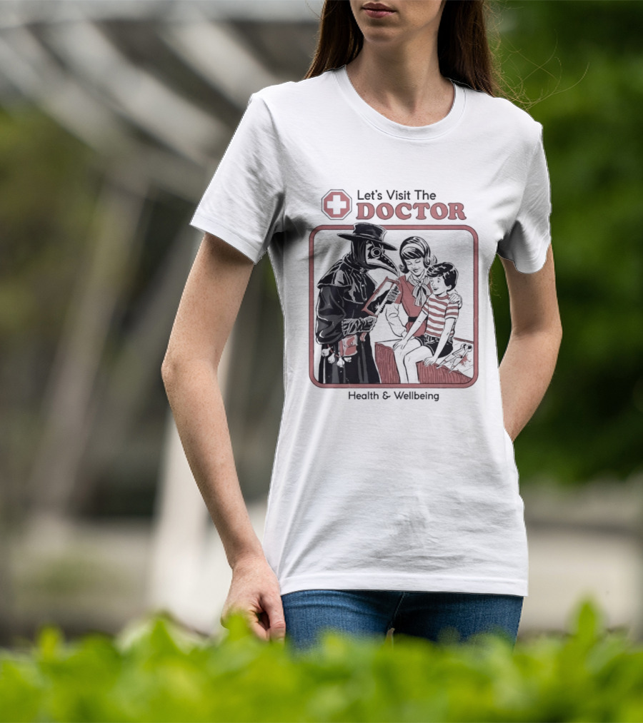Let's Visit The Doctor Health And Wellbeing Vintage Medical Scene T-Shirt