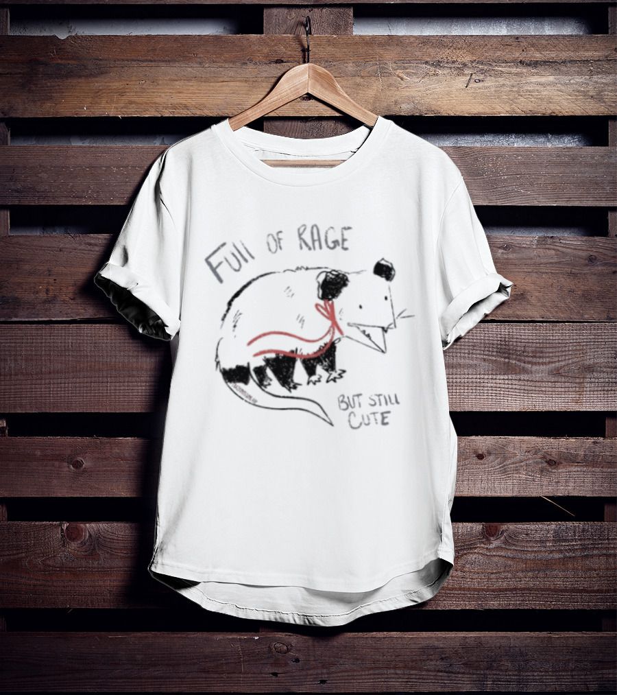 Full Of Rage But Still Cute Opossum With Red Scarf T-Shirt