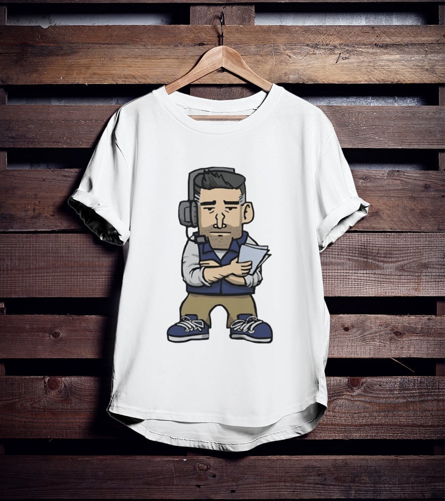 New England Patriots Mini Vrabel Mike Vrabel Football Coach Caricature T-Shirt