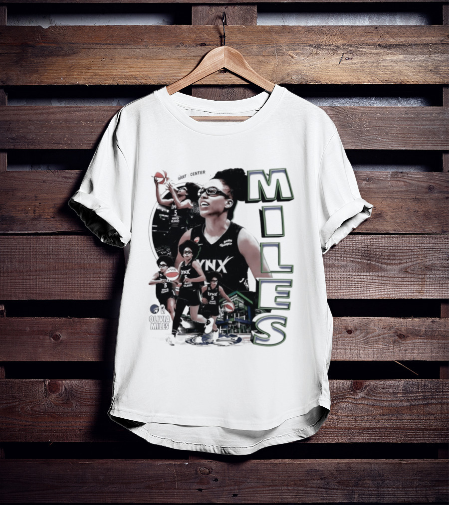 WNBA Olivia Miles Minnesota Lynx 2026 Basketball Collage T-Shirt