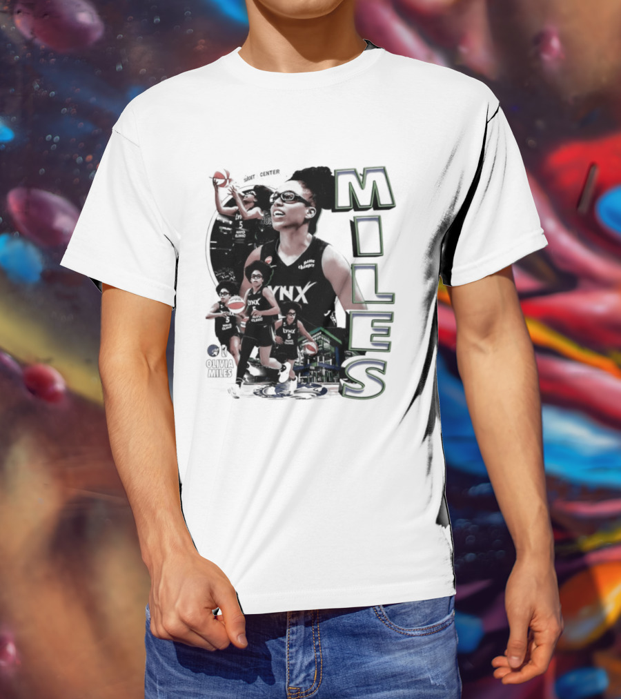 WNBA Olivia Miles Minnesota Lynx 2026 Basketball Collage T-Shirt