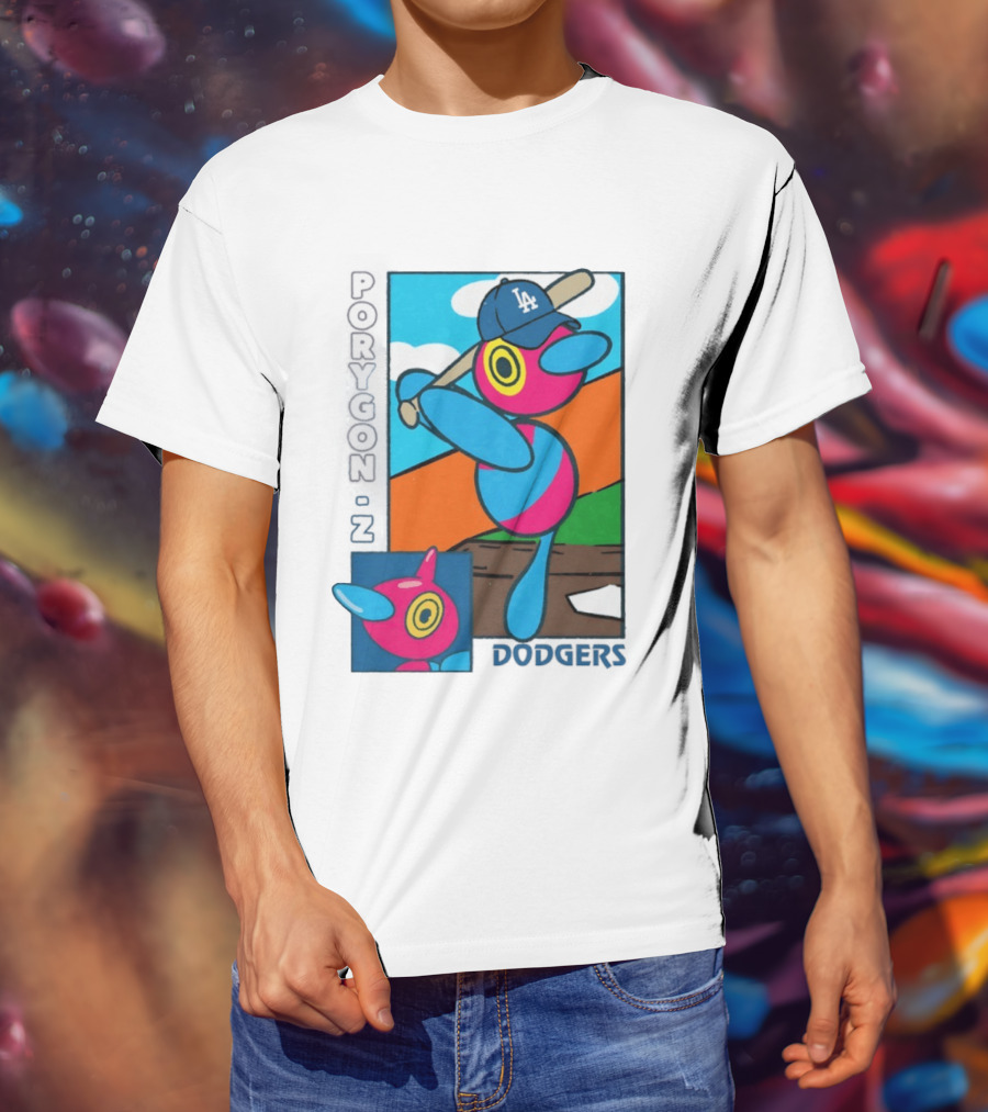 Porygon Z Los Angeles Dodgers Baseball Pokémon T-Shirt