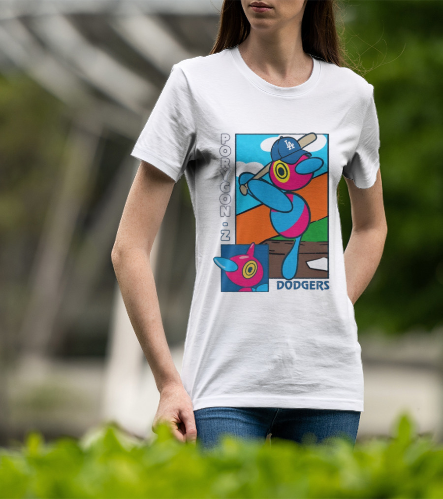 Porygon Z Los Angeles Dodgers Baseball Pokémon T-Shirt