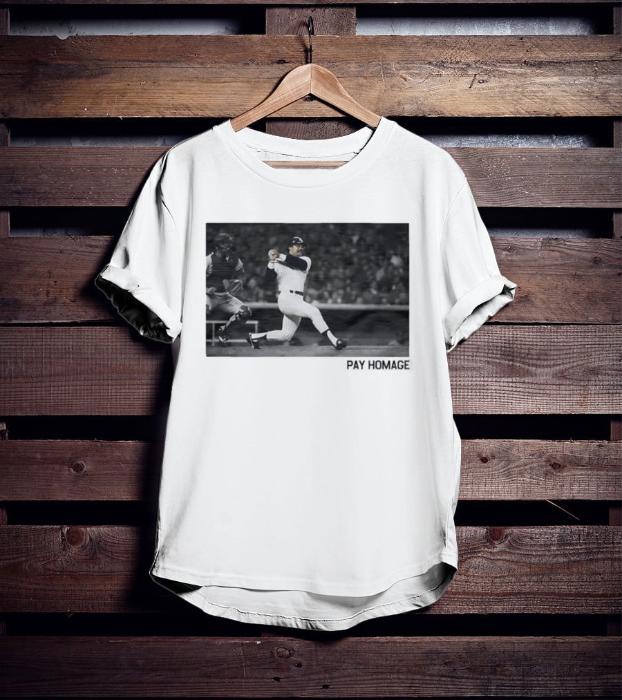 Reggie Jackson New York Yankees Baseball Pay Homage Iconic Swing Moment T-Shirt