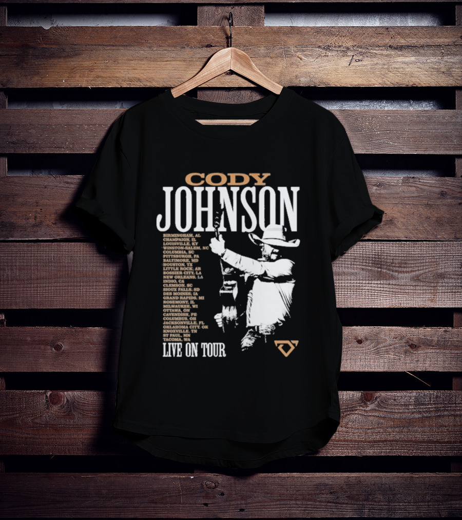 Cody Johnson 2026 Tour Live On Tour Dates And Cities With Cowboy T-Shirt