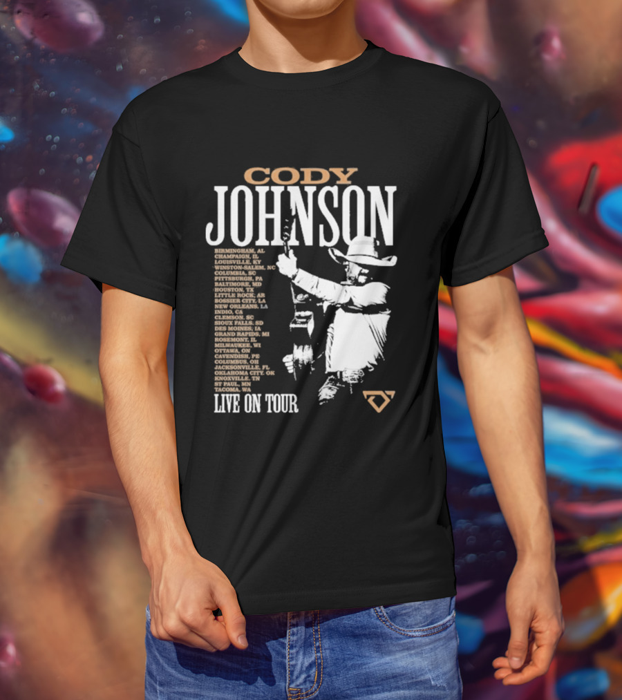 Cody Johnson 2026 Tour Live On Tour Dates And Cities With Cowboy T-Shirt