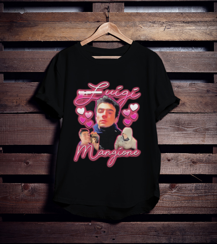 Luigi Mangione Hearts And Gun T-Shirt