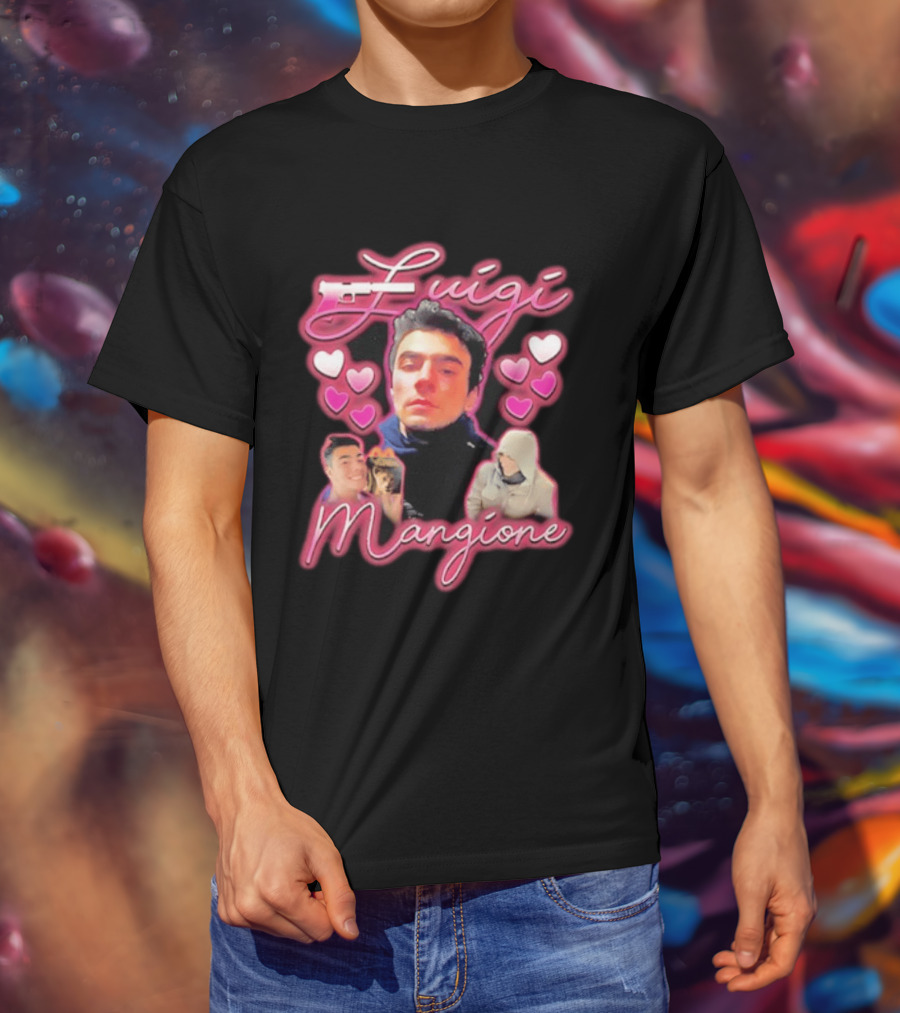 Luigi Mangione Hearts And Gun T-Shirt