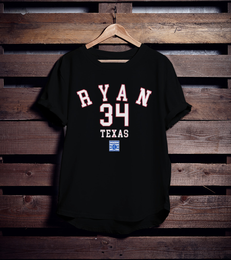 Texas Rangers Ryan 34 National Baseball Hall Of Fame T-Shirt