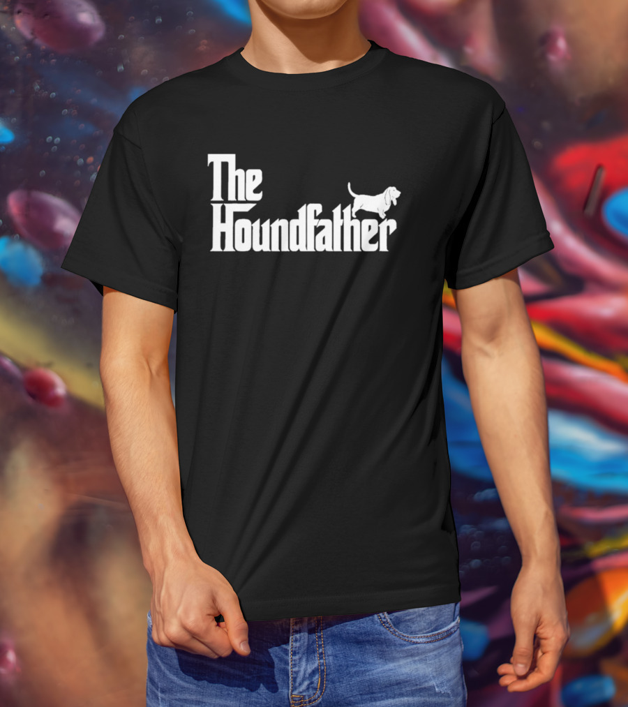 The Houndfather Basset Hound Iconic Movie Font T-Shirt