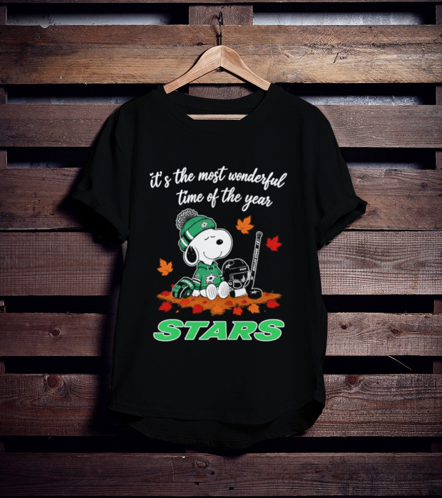 It's The Most Wonderful Time Of The Year Dallas Stars Snoopy Halloween 2026 T-Shirt