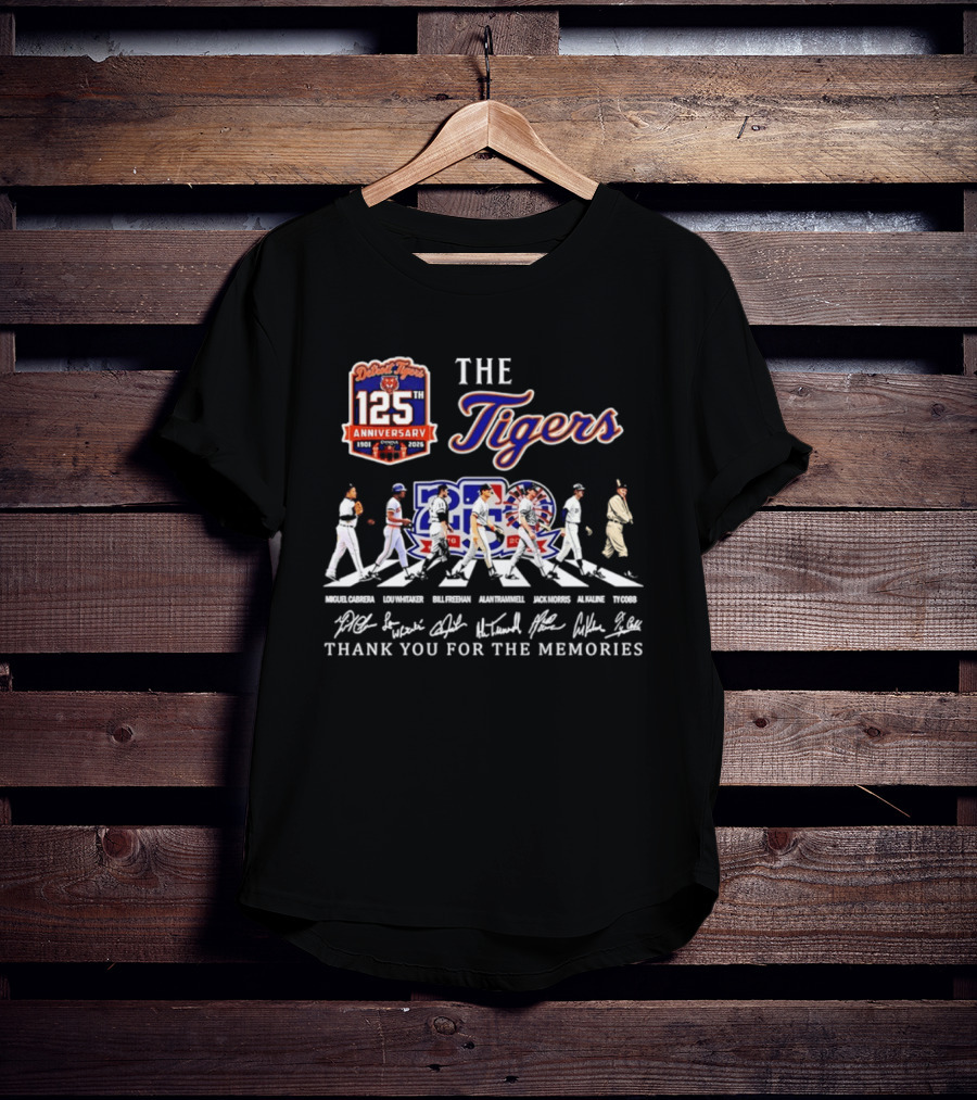 Detroit Tigers 125th Anniversary The Tigers 2026 MLB Season Thank You For The Memories T-Shirt