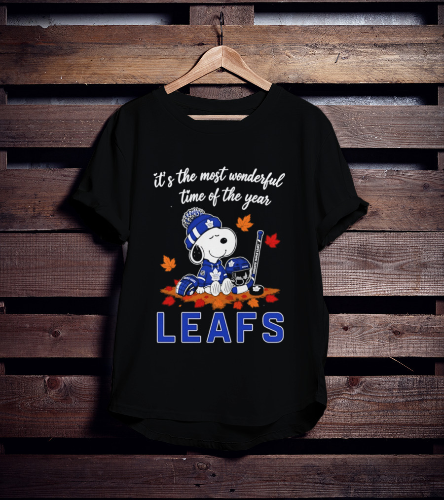 Toronto Maple Leafs Snoopy Halloween 2026 It's The Most Wonderful Time Of The Year Leafs T-Shirt