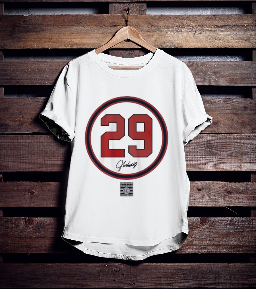 John Smoltz 29 Signature Red Circle T-Shirt