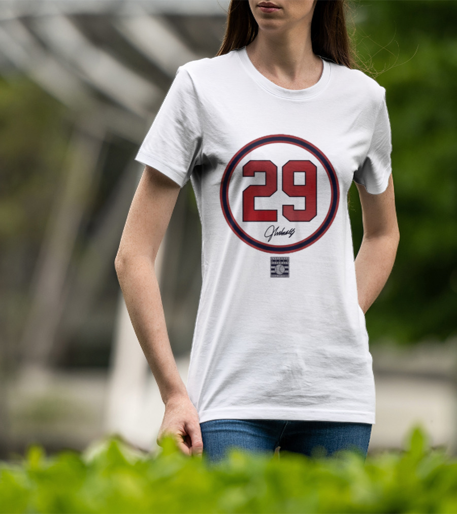 John Smoltz 29 Signature Red Circle T-Shirt