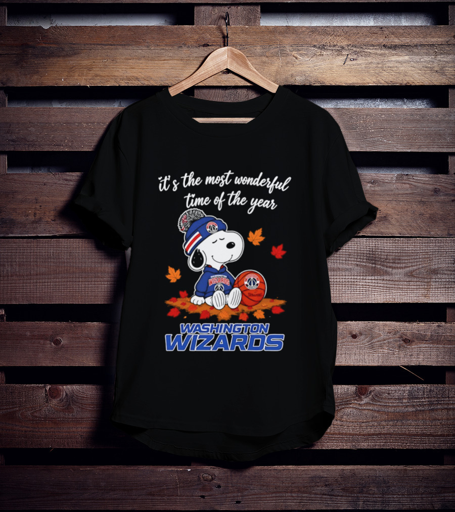 Washington Wizards Snoopy It's The Most Wonderful Time Of The Year Halloween 2026 T-Shirt