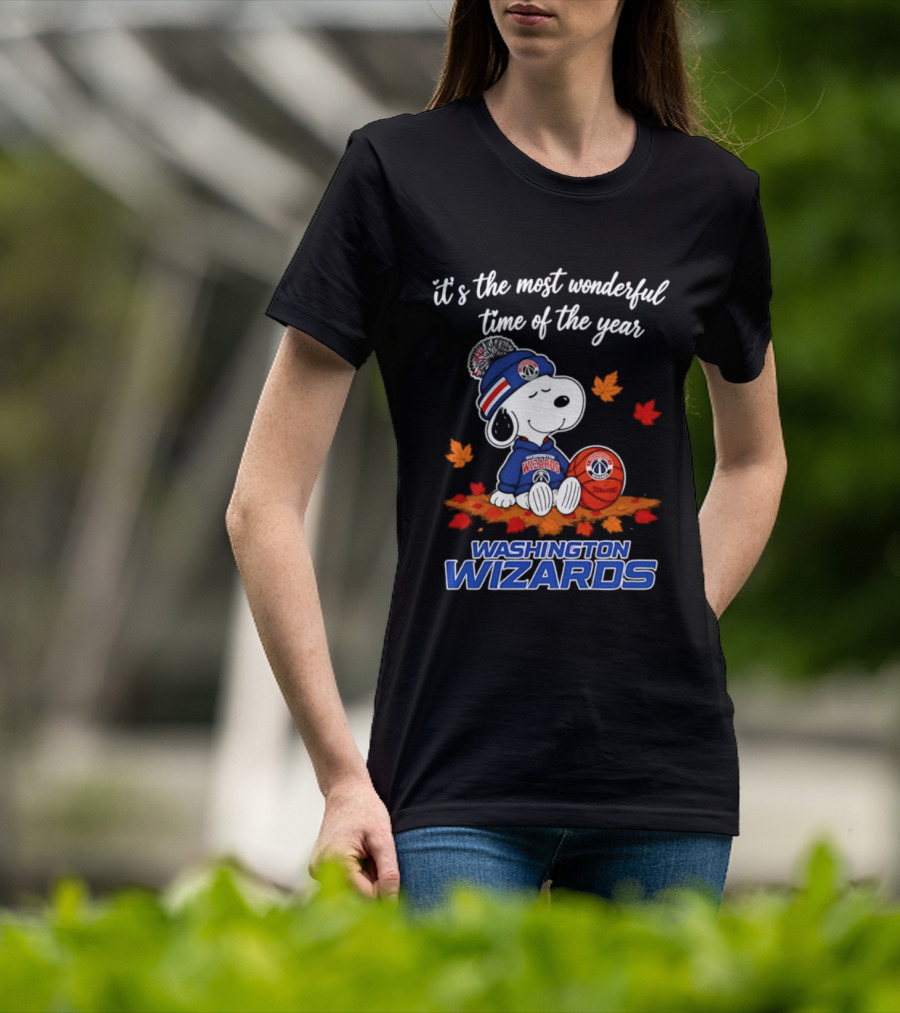 Washington Wizards Snoopy It's The Most Wonderful Time Of The Year Halloween 2026 T-Shirt