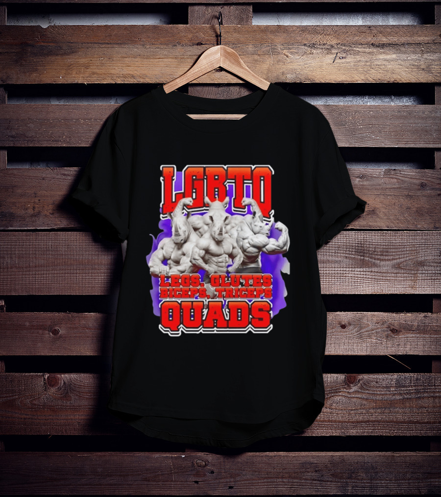 LGBTQ Rhino Legs Glutes Biceps Triceps Quads Fitness Bodybuilding T-Shirt