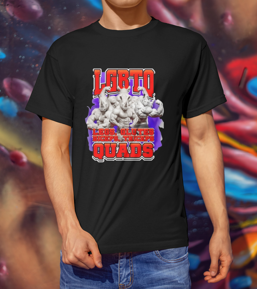 LGBTQ Rhino Legs Glutes Biceps Triceps Quads Fitness Bodybuilding T-Shirt