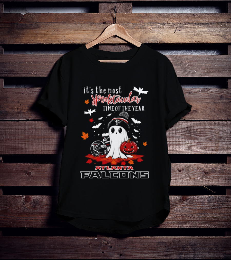 Atlanta Falcons Halloween Ghost 2026 It's The Most Spooktacular Time Of The Year T-Shirt