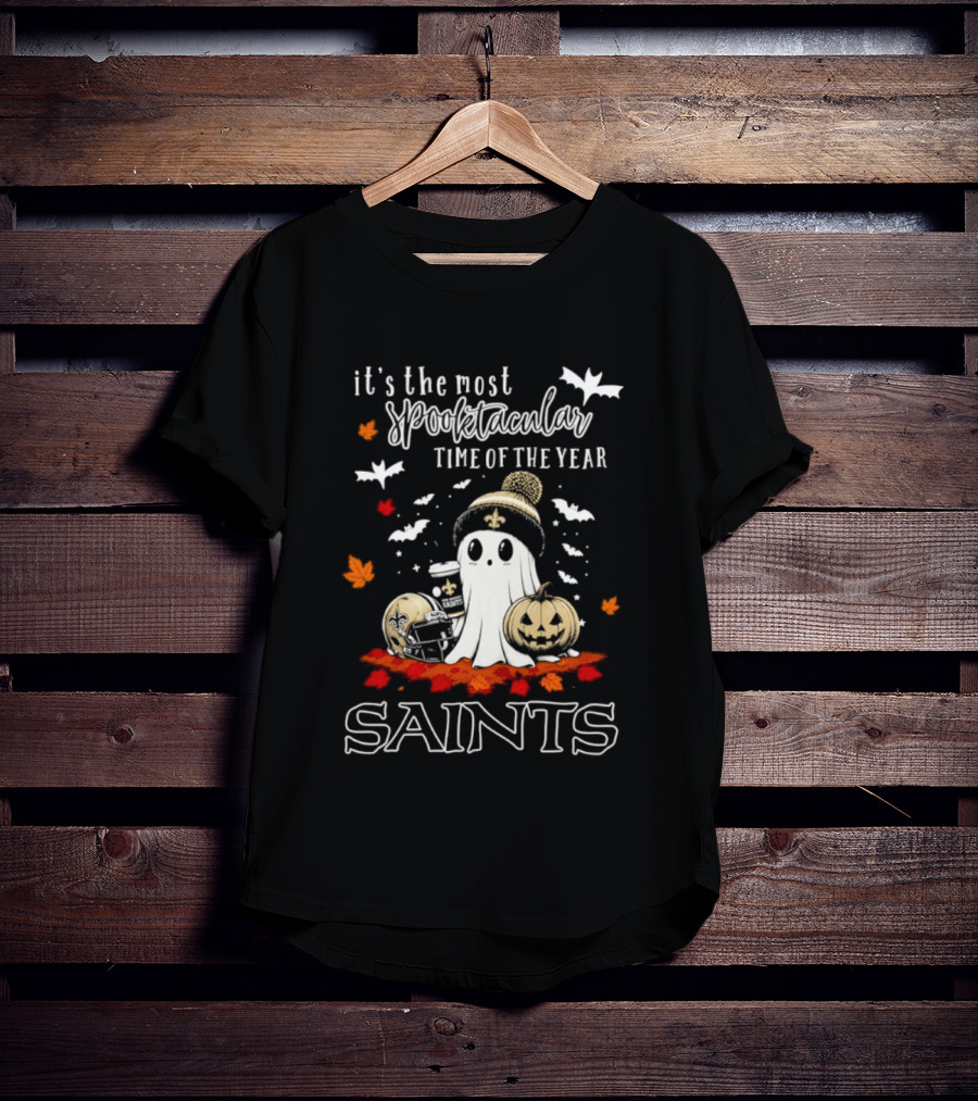 New Orleans Saints Halloween Ghost 2026 It's The Most Spooktacular Time Of The Year T-Shirt