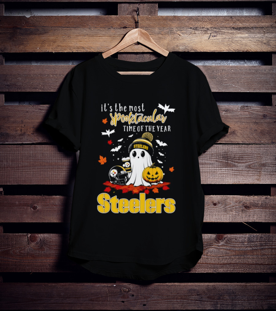 Pittsburgh Steelers Halloween 2026 Spooktacular Time Ghost Pumpkin Football T-Shirt