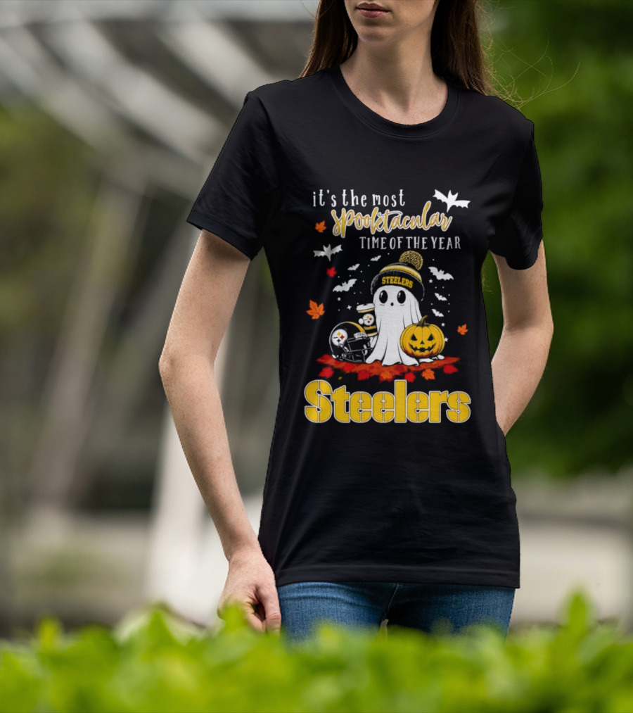Pittsburgh Steelers Halloween 2026 Spooktacular Time Ghost Pumpkin Football T-Shirt