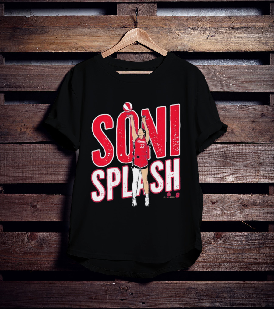 Soni Splash Basketball Player Red Uniform Number 22 T-Shirt