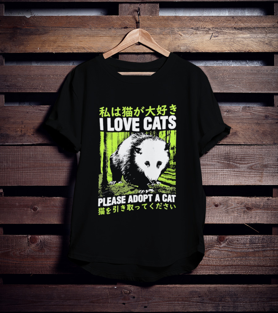 I Love Cats Please Adopt A Cat T-Shirt