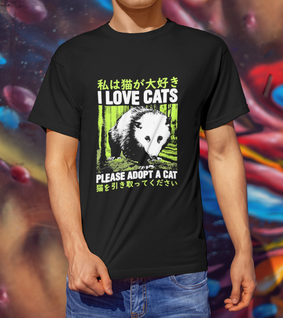 I Love Cats Please Adopt A Cat T-Shirt