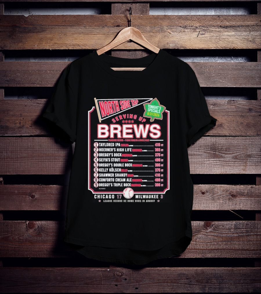 North Side Tap Serving Brews Tonight's Specials Taylored IPA Hoerner's High Life Breggy's Bock T-Shirt