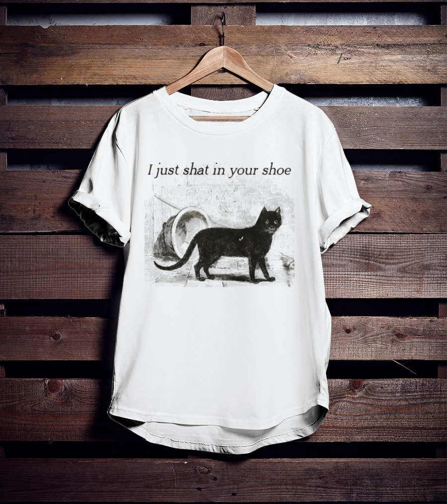 Cat I Just Shat In Your Shoe Silhouette And Litter Box T-Shirt
