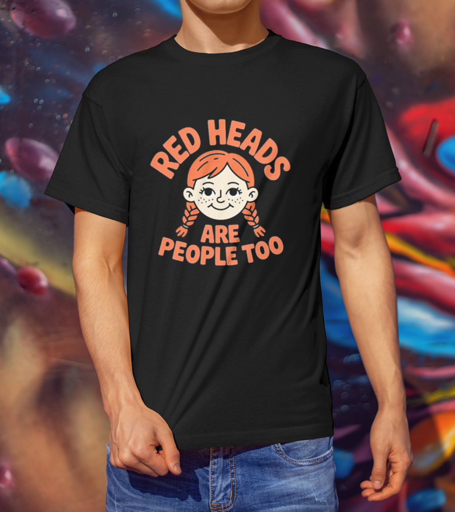 Red Heads Are People Too Cartoon Character With Braided Hair T-Shirt