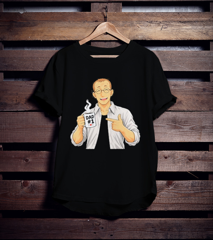 Shou Tucker Dad #1 Anime Character Holding A Cup T-Shirt