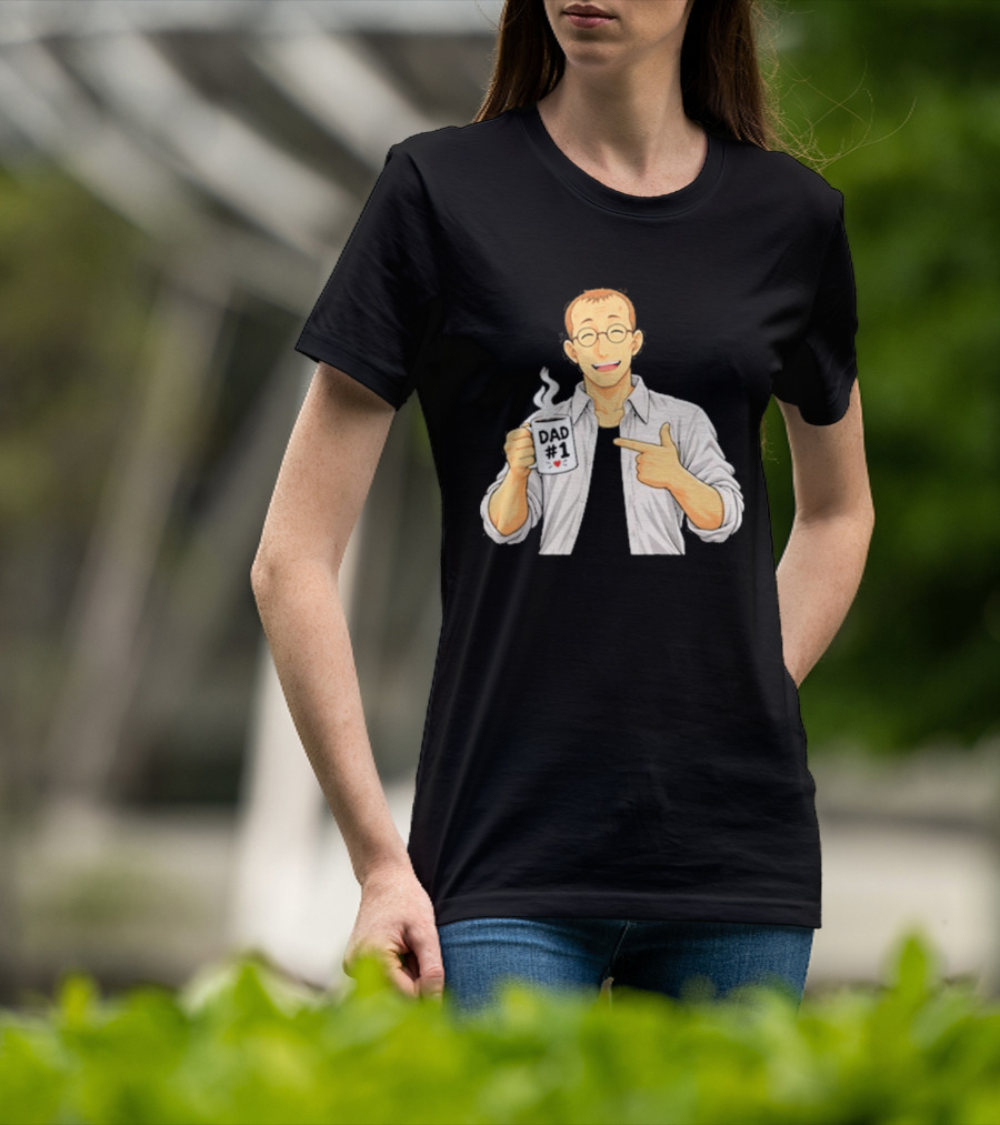 Shou Tucker Dad #1 Anime Character Holding A Cup T-Shirt