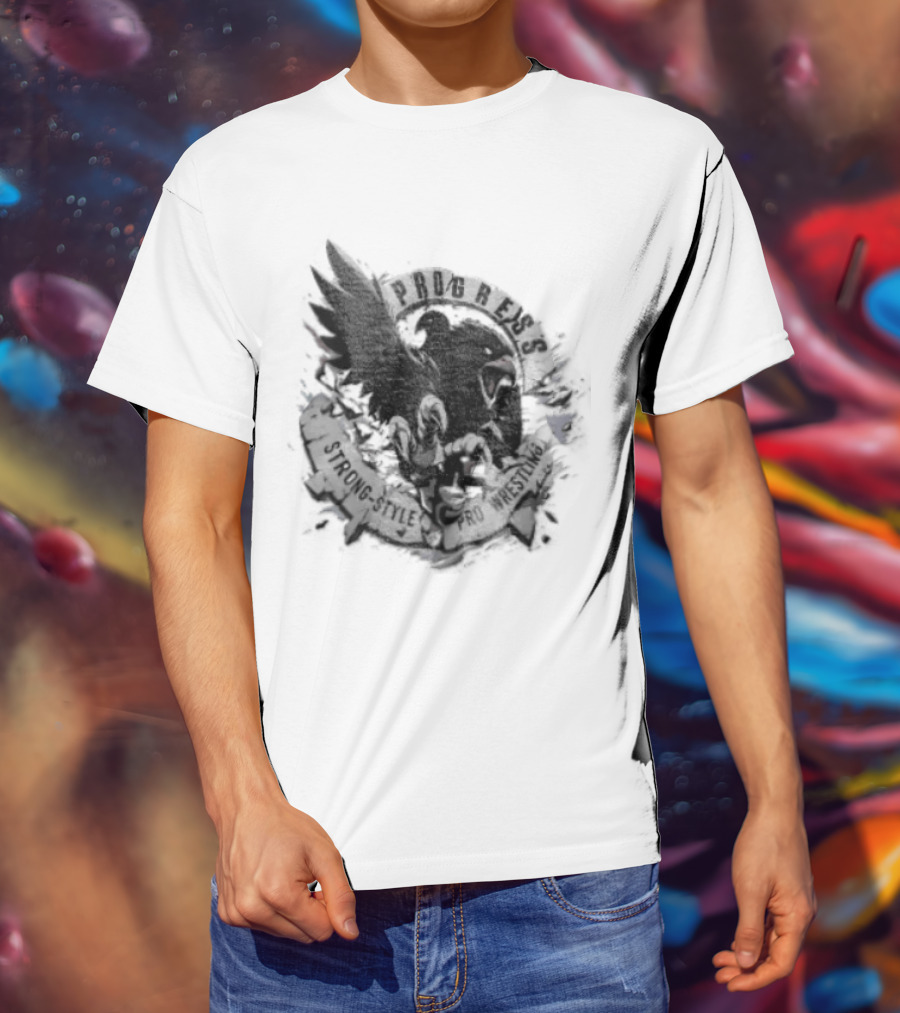 Progress Wrestling Eagle Strong Style Pro Wrestler T-Shirt