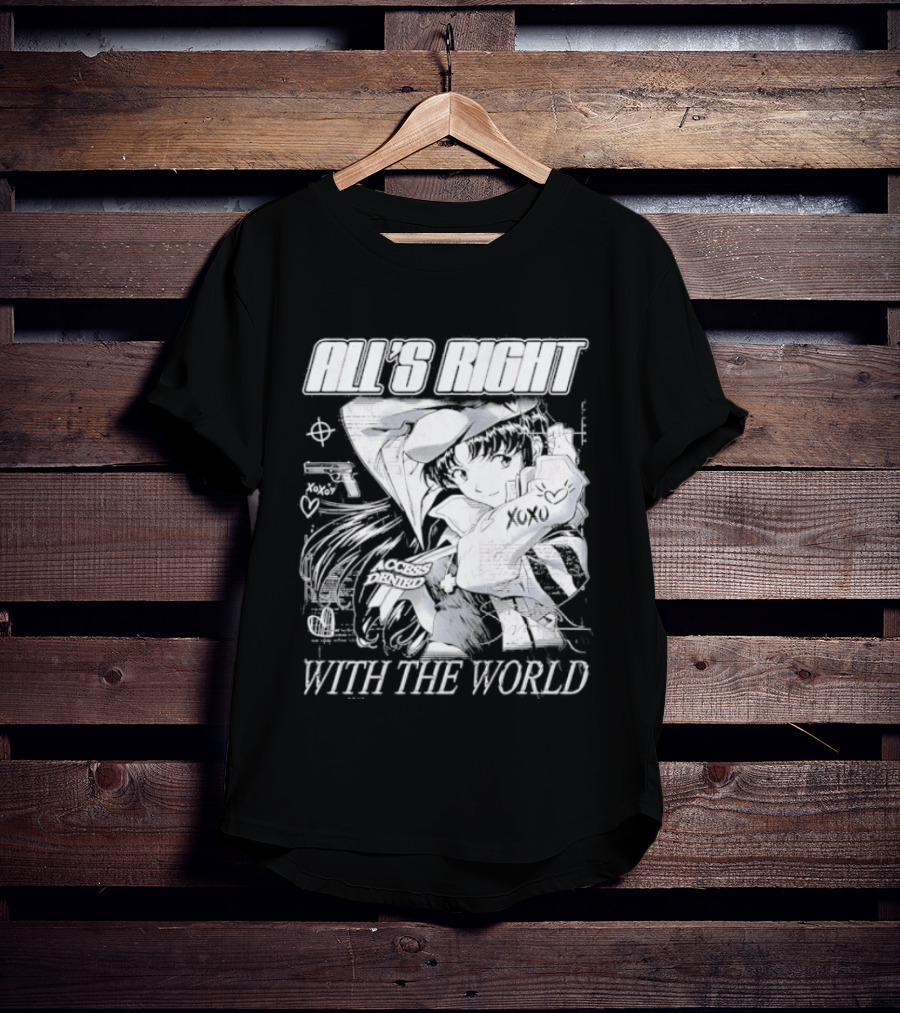 All's Right With The World Misato Katsuragi 90s Anime T-Shirt
