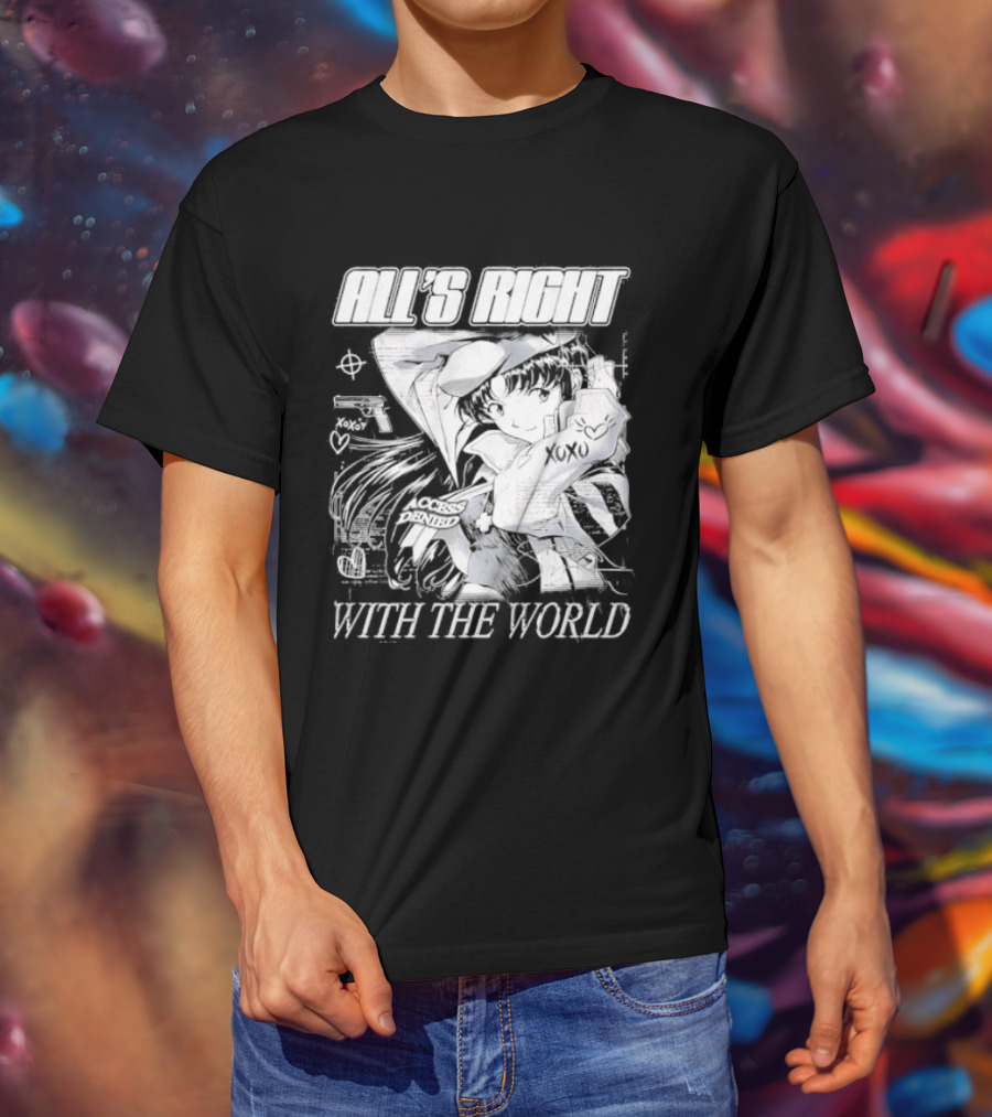 All's Right With The World Misato Katsuragi 90s Anime T-Shirt