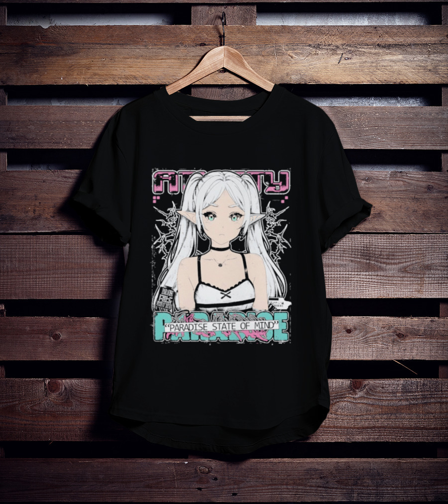 Best Frieren Paradise State Of Mind Anime Aesthetic Elf Girl T-Shirt