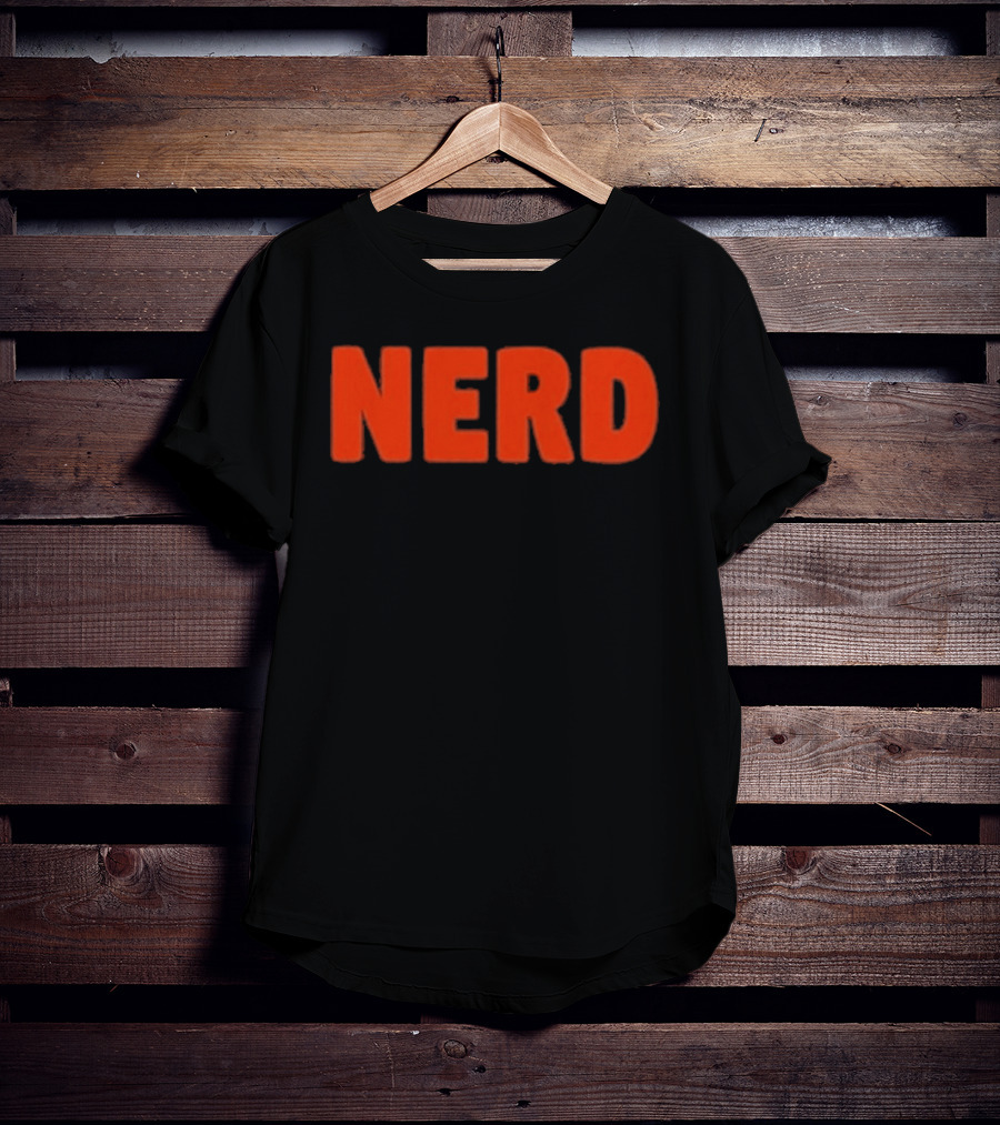 Nerd Bold Statement Novelty Lettering T-Shirt