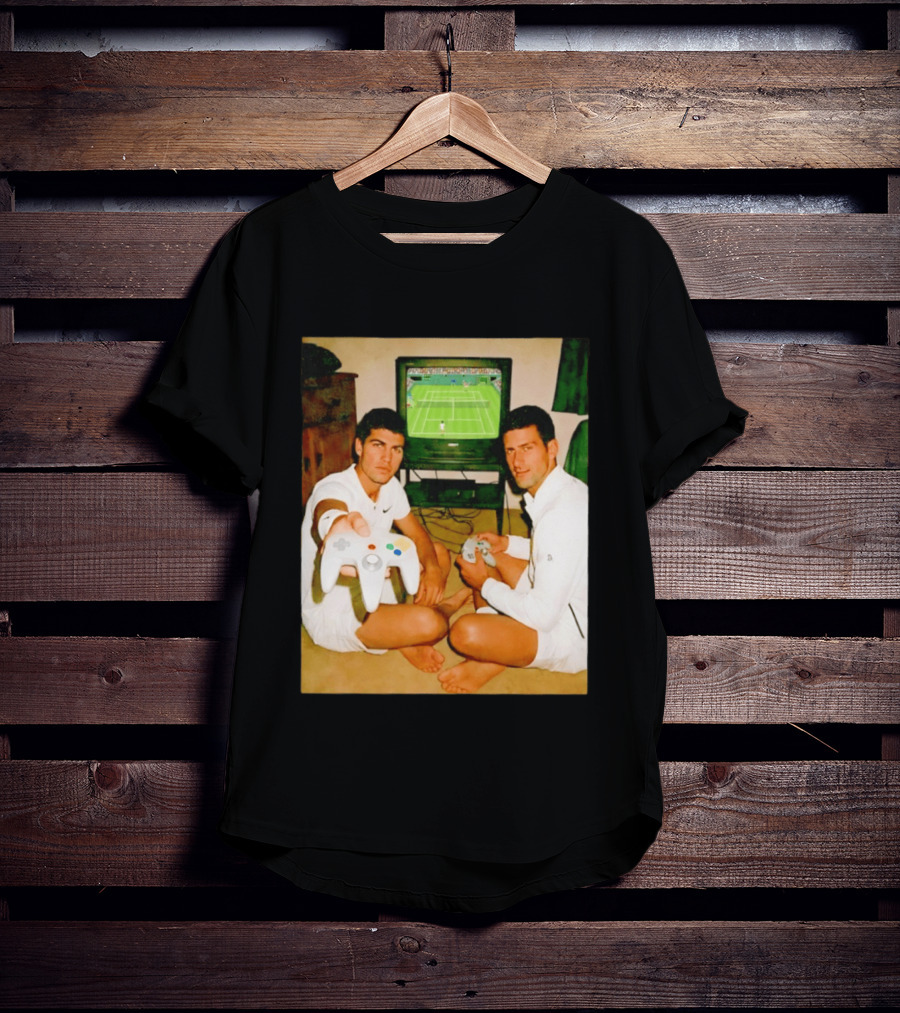 Novak Djokovic Carlos Alcaraz Gaming Showdown T-Shirt