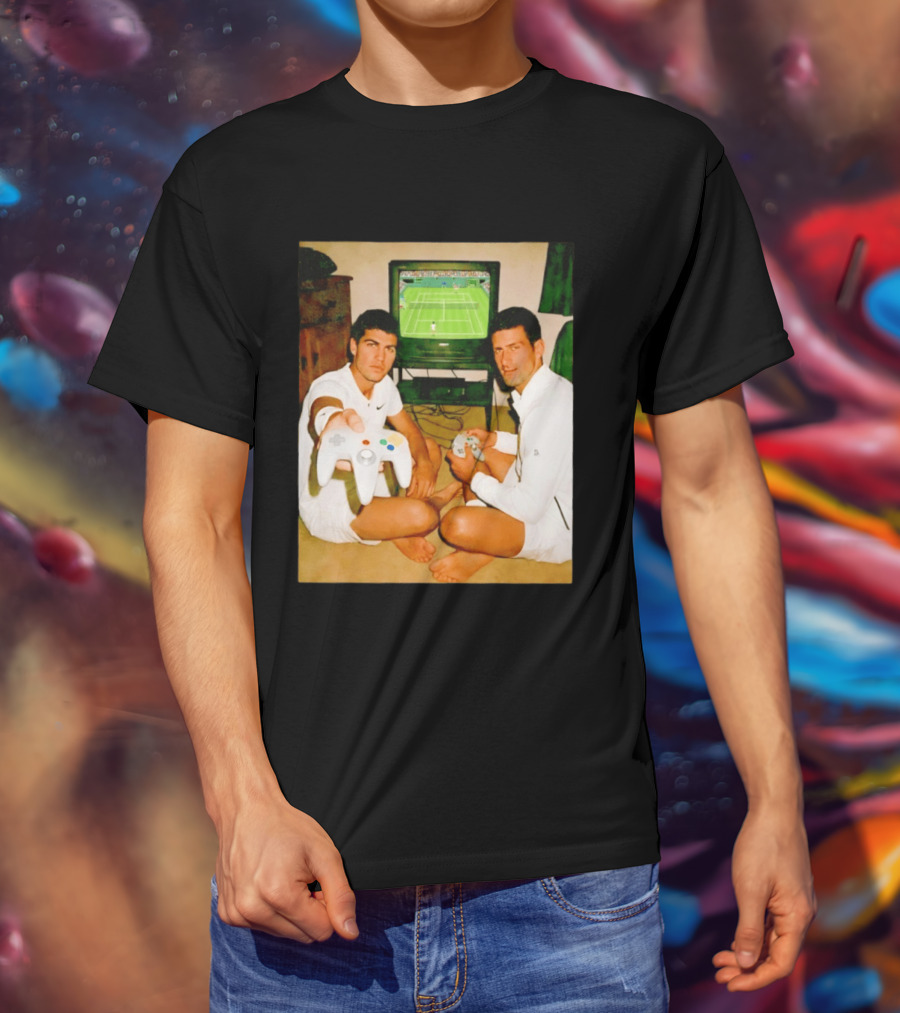 Novak Djokovic Carlos Alcaraz Gaming Showdown T-Shirt
