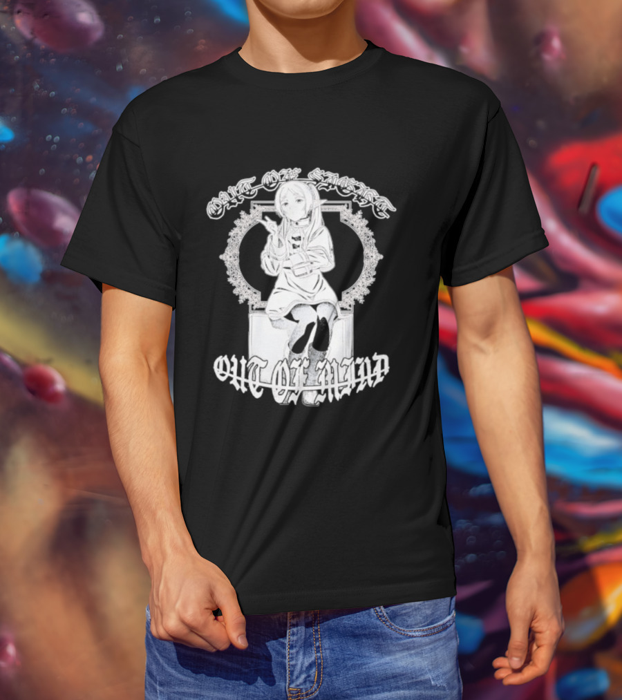 Frieren Out Of Sight Out Of Mind Anime Character Pose T-Shirt
