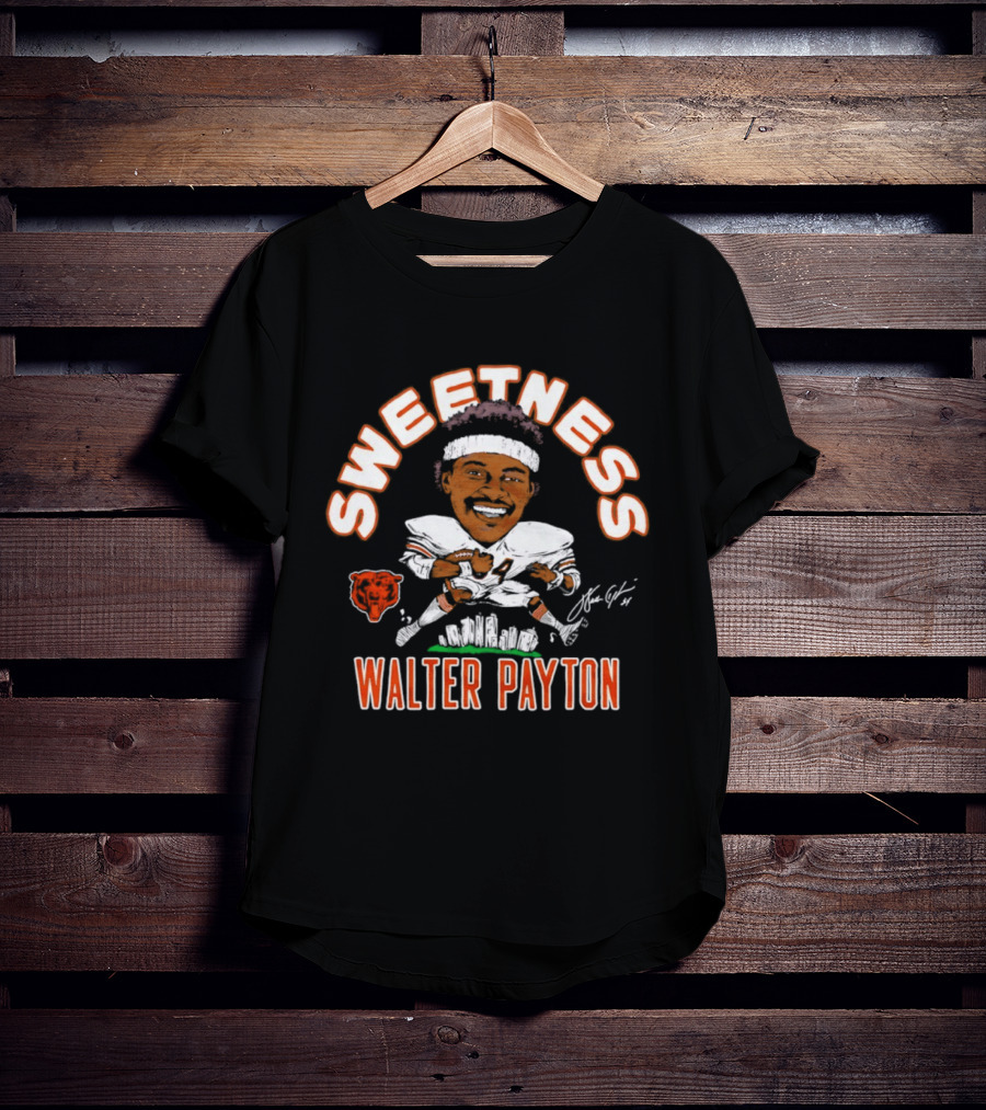 Sweetness Walter Payton Chicago Bears Caricature T-Shirt