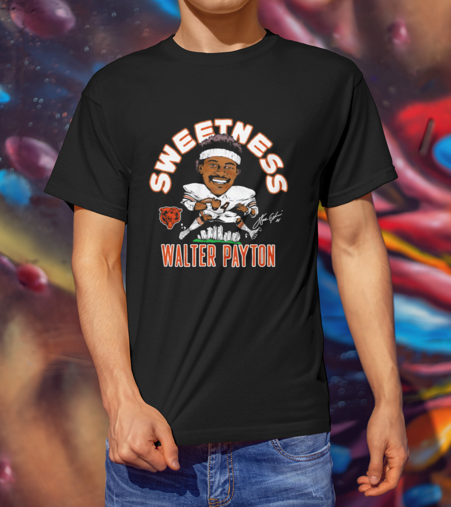 Sweetness Walter Payton Chicago Bears Caricature T-Shirt
