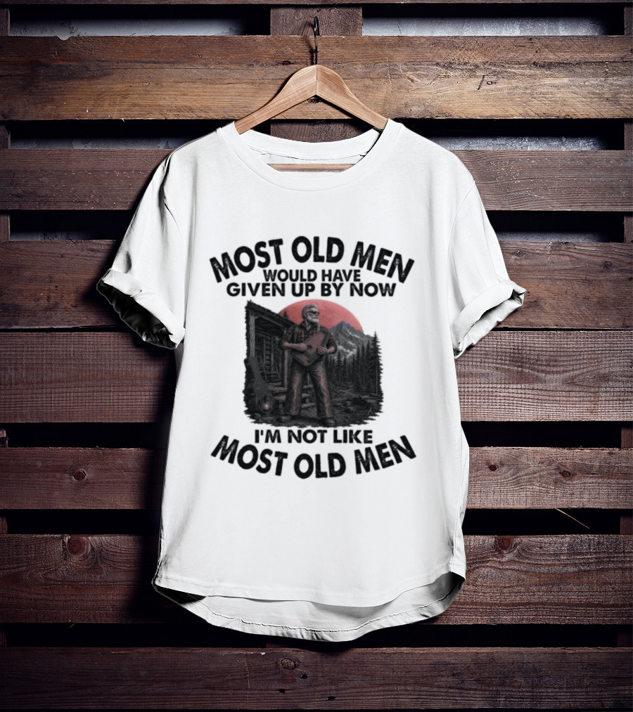 Most Old Men Would Have Given Up By Now Autoharp I'm Not Like Most Old Men T-Shirt
