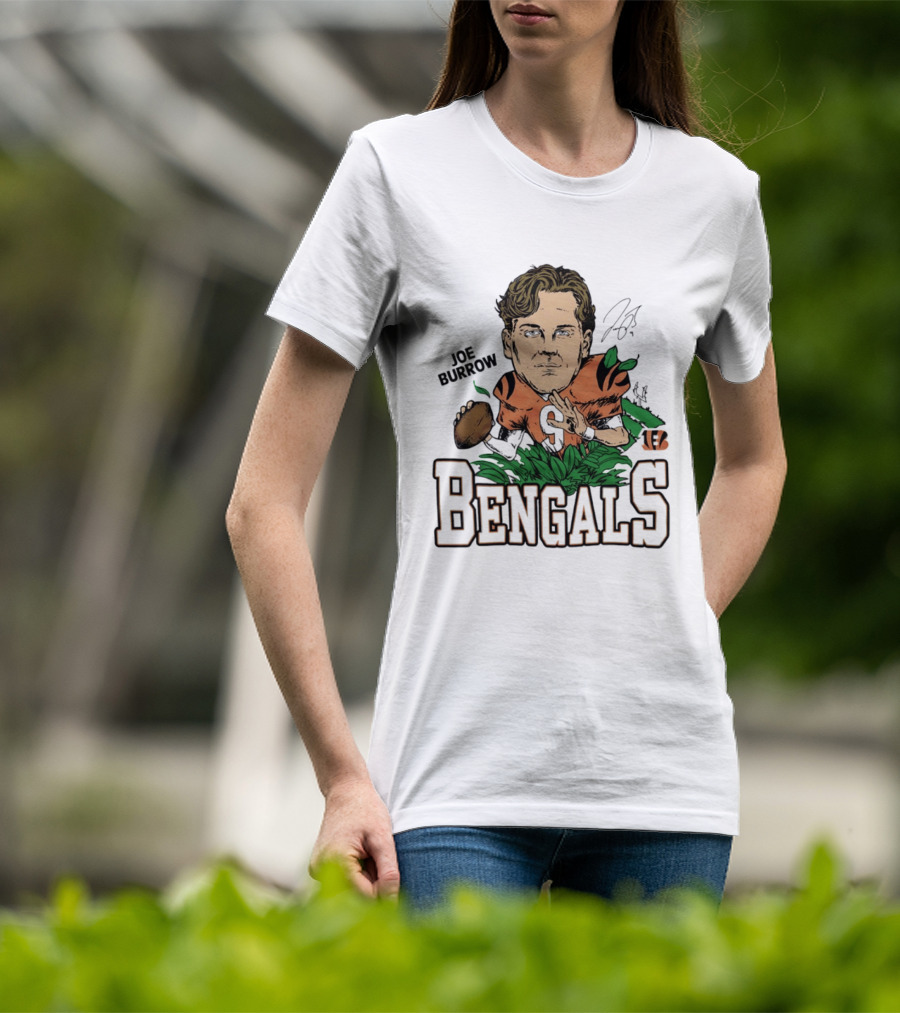 Joe Burrow Bengals Football Caricature Cincinnati T-Shirt