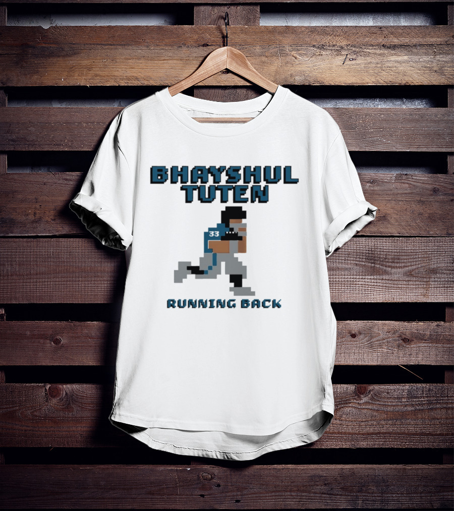 Bhayshul Tuten Running Back Pixelated Athlete Jacksonville Jaguars Football RB Baller T-Shirt