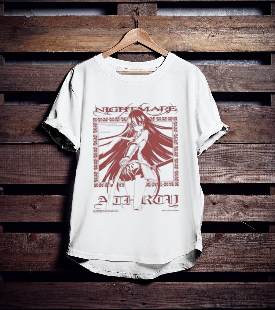 Nightmare Athrty Anime Girl Sword Art Magic Mics Time Warp Famco Brands T-Shirt