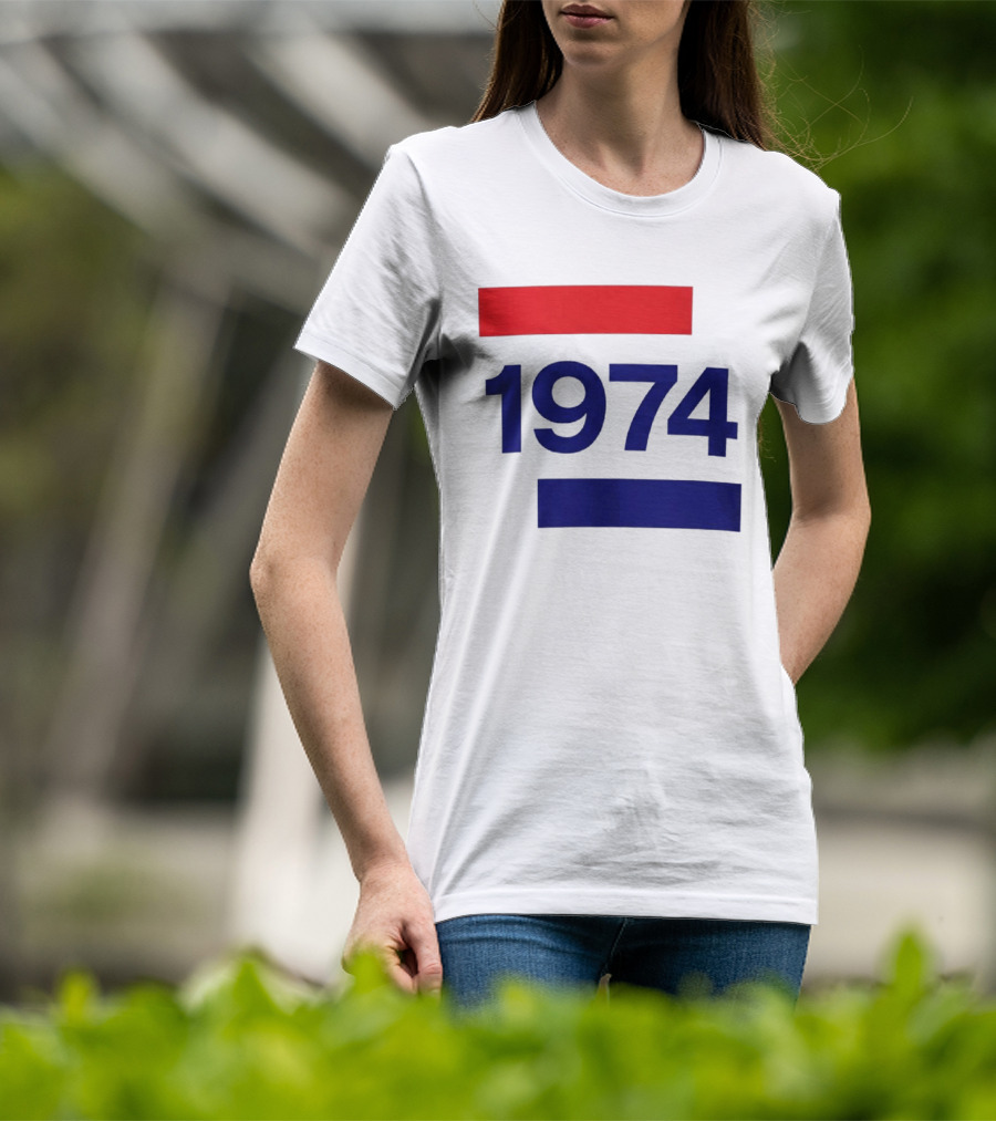 Chris Martin 1974 Vintage Blue And Red Stripes T-Shirt